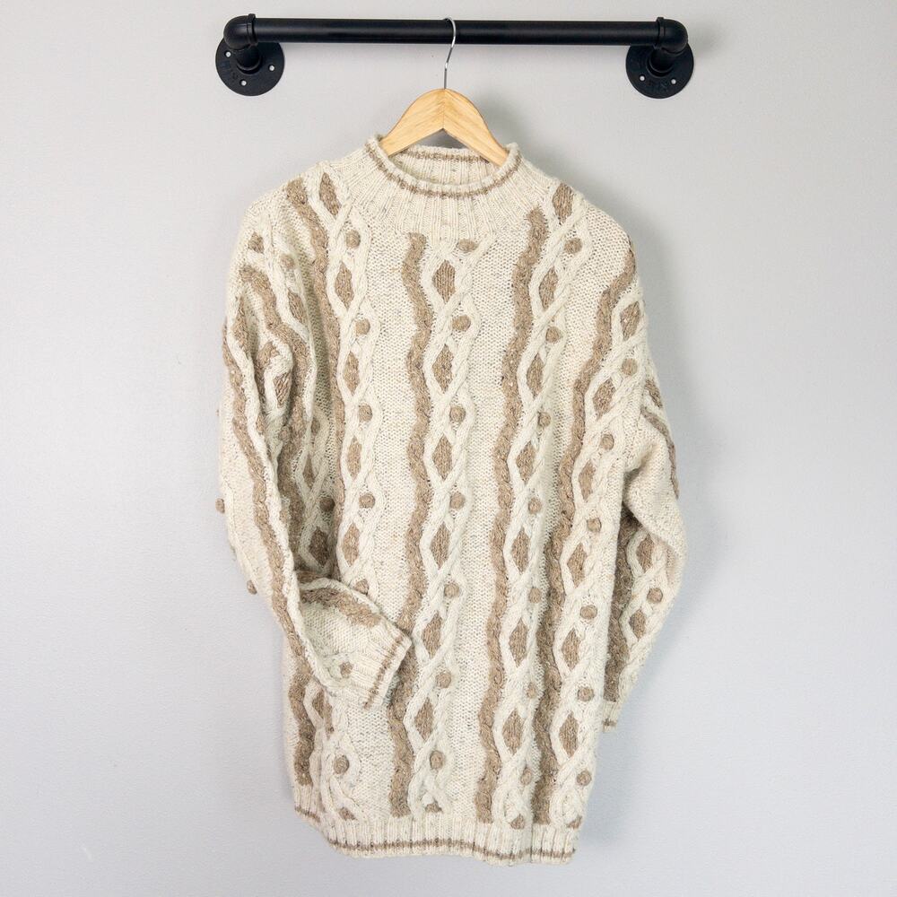 Vintage Moda Int'l Coogi Style Chunky Knit Oversized Sweater Large
